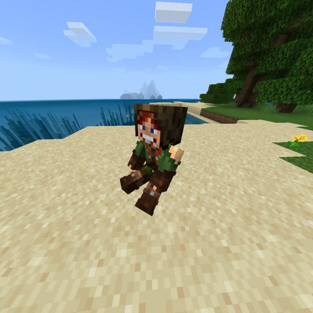 Игрок сидит на земле