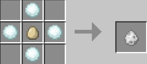 Крафт яйца спауна снежного голема