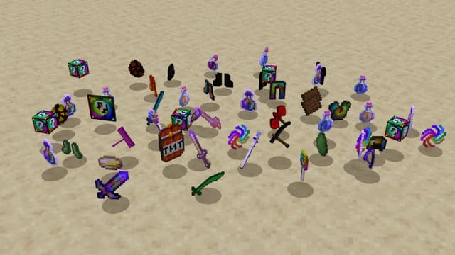 Множество предметов из лакиблока