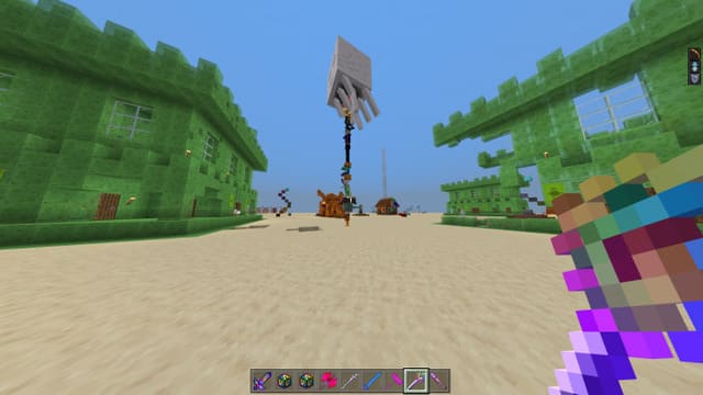 Зеленые структуры в пустыне