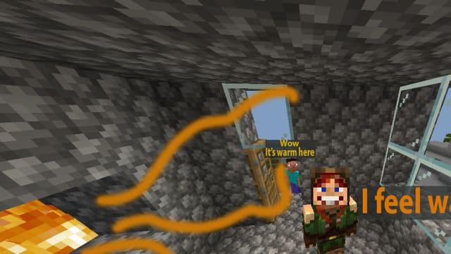 Игроки греются у печки