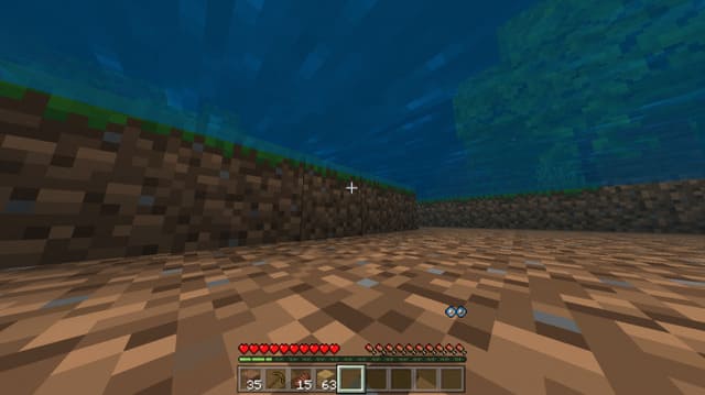 Вид от персонажа в озере