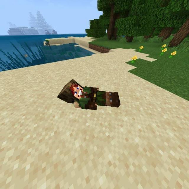 Игрок лежит