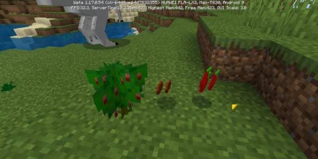 Красный ягодный куст