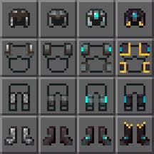 Виды брони в инвентаре