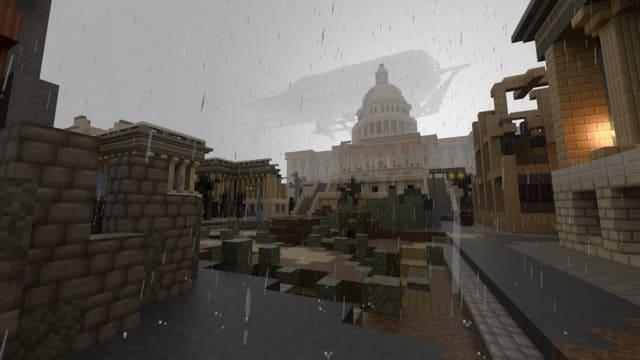 Вид на здания с применением RTX