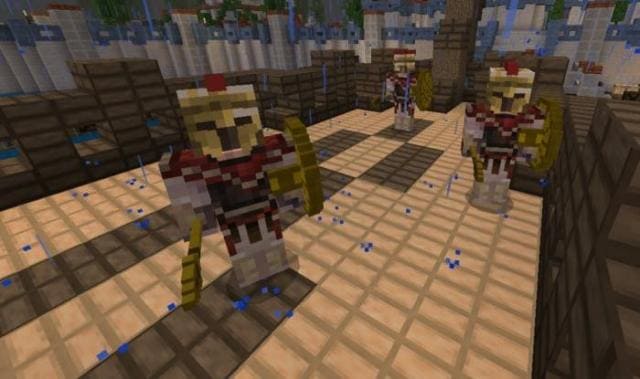 Спартанцы на деревянной платформе