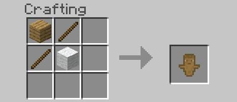 Рецепт крафта тотема игрока для превращения в обычный облик игрока