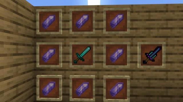 Алмазный меч, усиленный аметистом, крафт