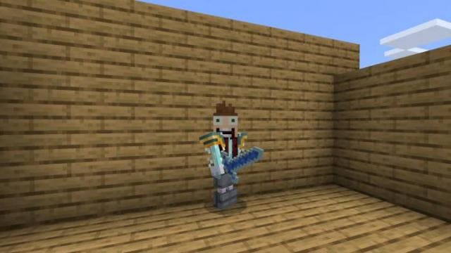 Водный меч в руке игрока