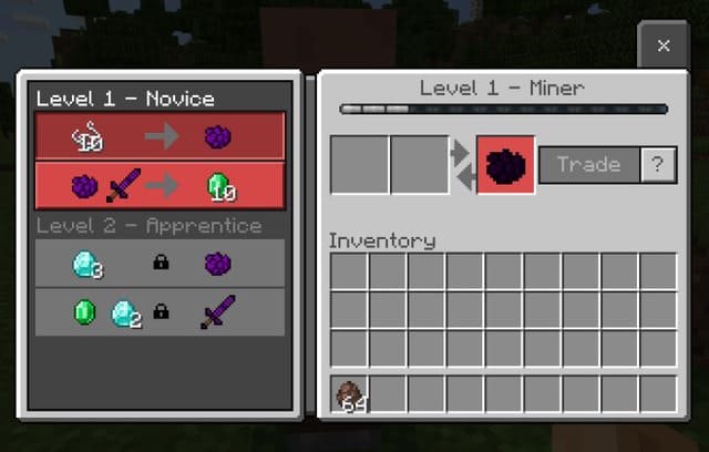 Торговля с шахтером