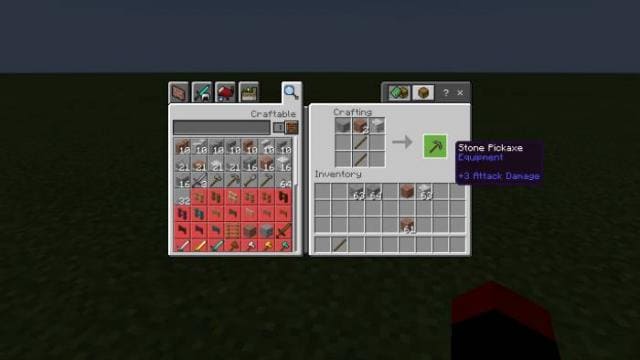 Крафт каменной кирки
