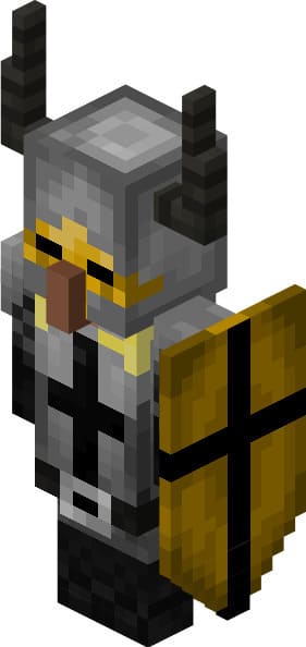 Тевтонский рыцарь с рогатым шлемом