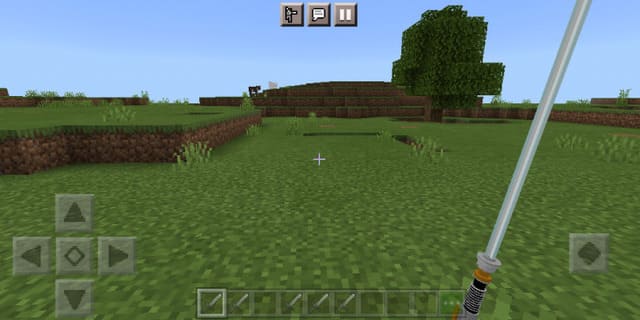 Световой меч у игрока