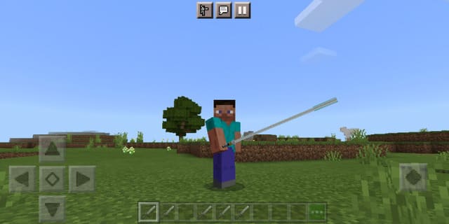 Световой меч в руке