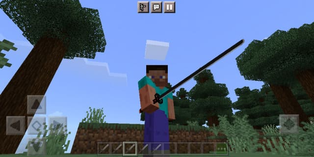 Катана в руке игрока