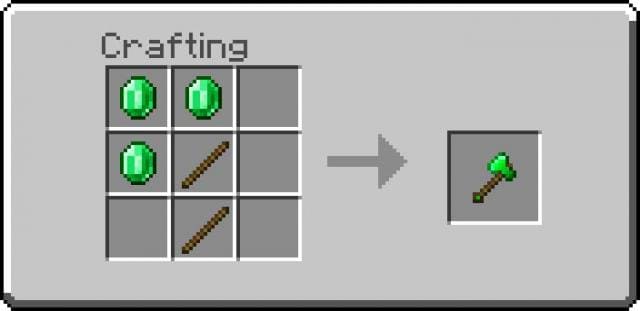 Крафт изумрудного топора