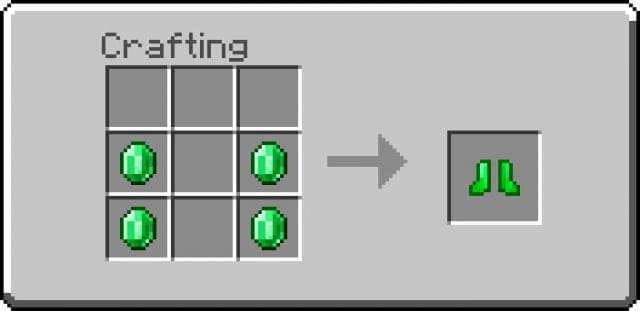 Крафт изумрудных сапогов