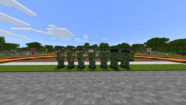 Солдаты в форме построились