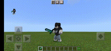 Атака алмазным мечом с кнопкой красться