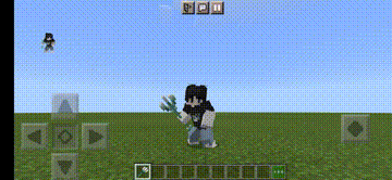 Атака трезубцем с кнопкой красться