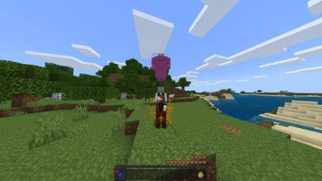 Золотые частицы рядом с игроком