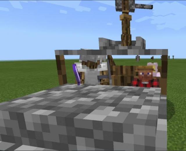 Каменный автомобиль с игроками