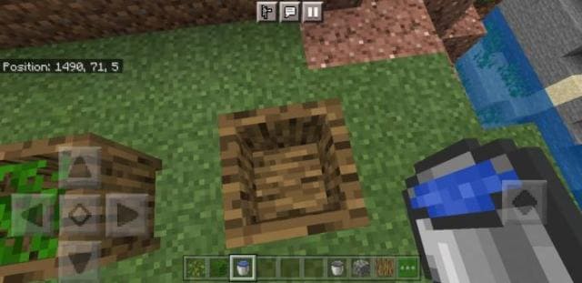 Наполнение тигля водой