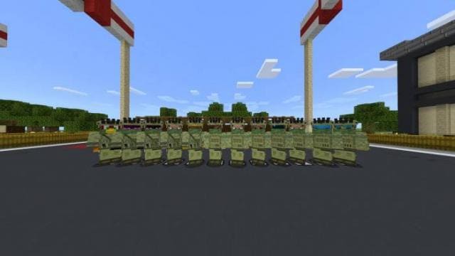 Множество солдат спереди