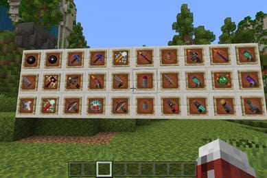 Множество предметов и оружия