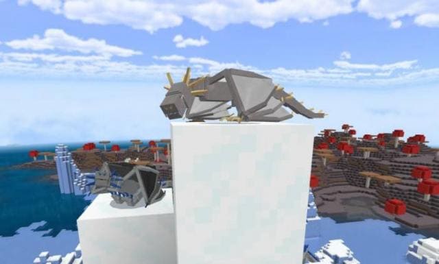 Ледяной дракон на снегу