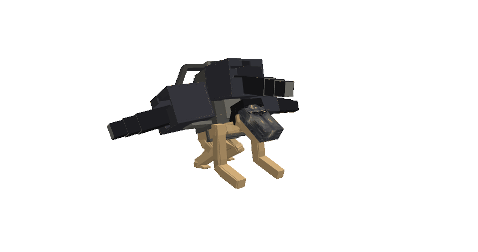 Титан с повозкой перемещается