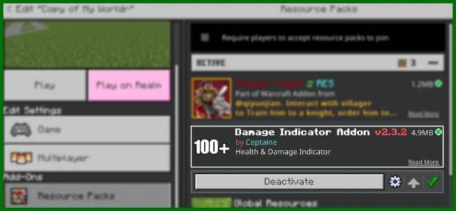 Отображение урона мобов