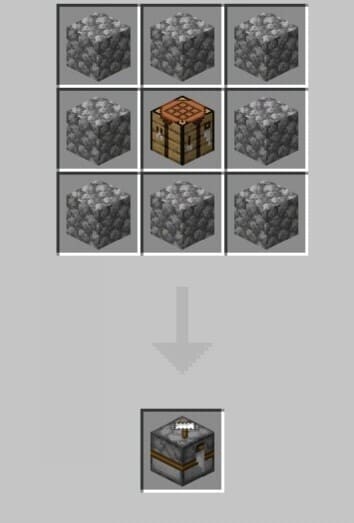 Крафт блока мастерской из булыжников