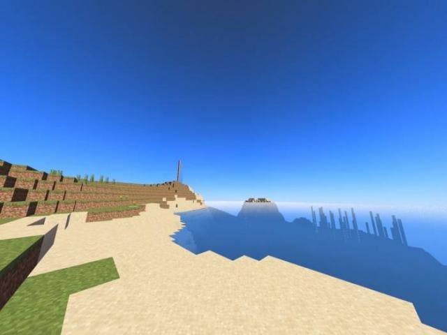 Ярко-голубое небо и океан