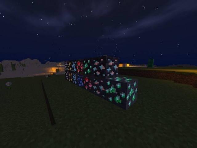 Разноцветная светящаяся руда