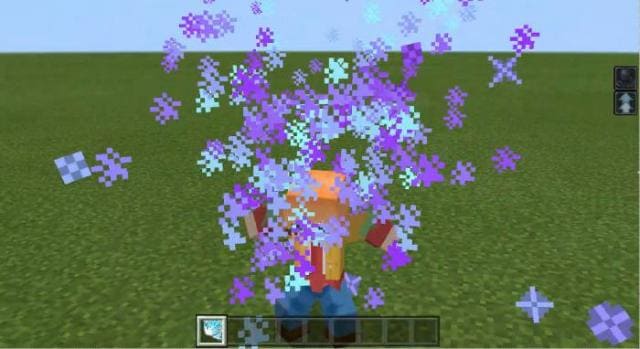 Голубые частицы рядом с игроком