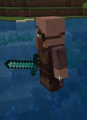 Деревенский житель с мечом