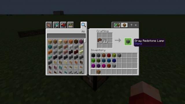 Серая редстоун лампа