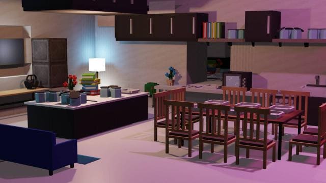 Столовая с большим столом