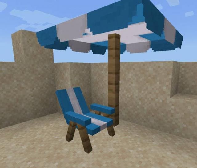 Кресло под зонтиком