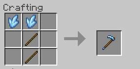 Крафт мотыги из лунного камня