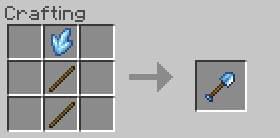 Крафт лопаты из лунного камня