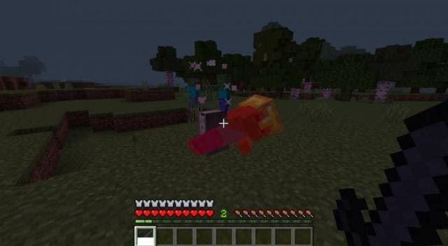 Игрок убивает зомби