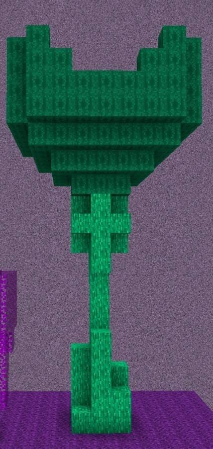 Структура из зеленых блоков