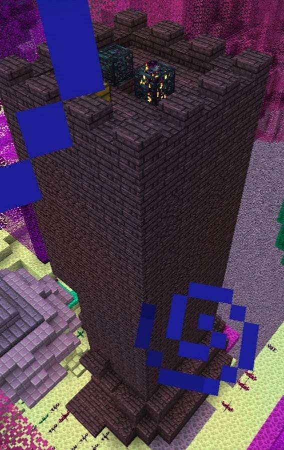 Башня Края со спаунерами мобов