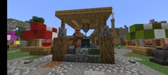 Деревенский житель у колодца