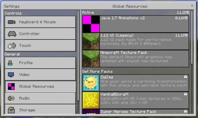 Различные пакеты ресурсов