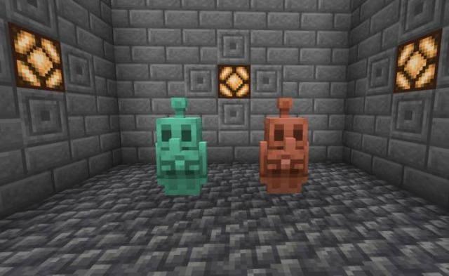 Окисленный и обычный медный голем