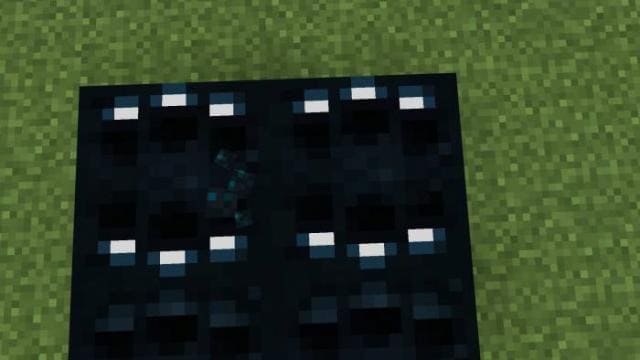 Светящиеся элементы на скалк-блоке